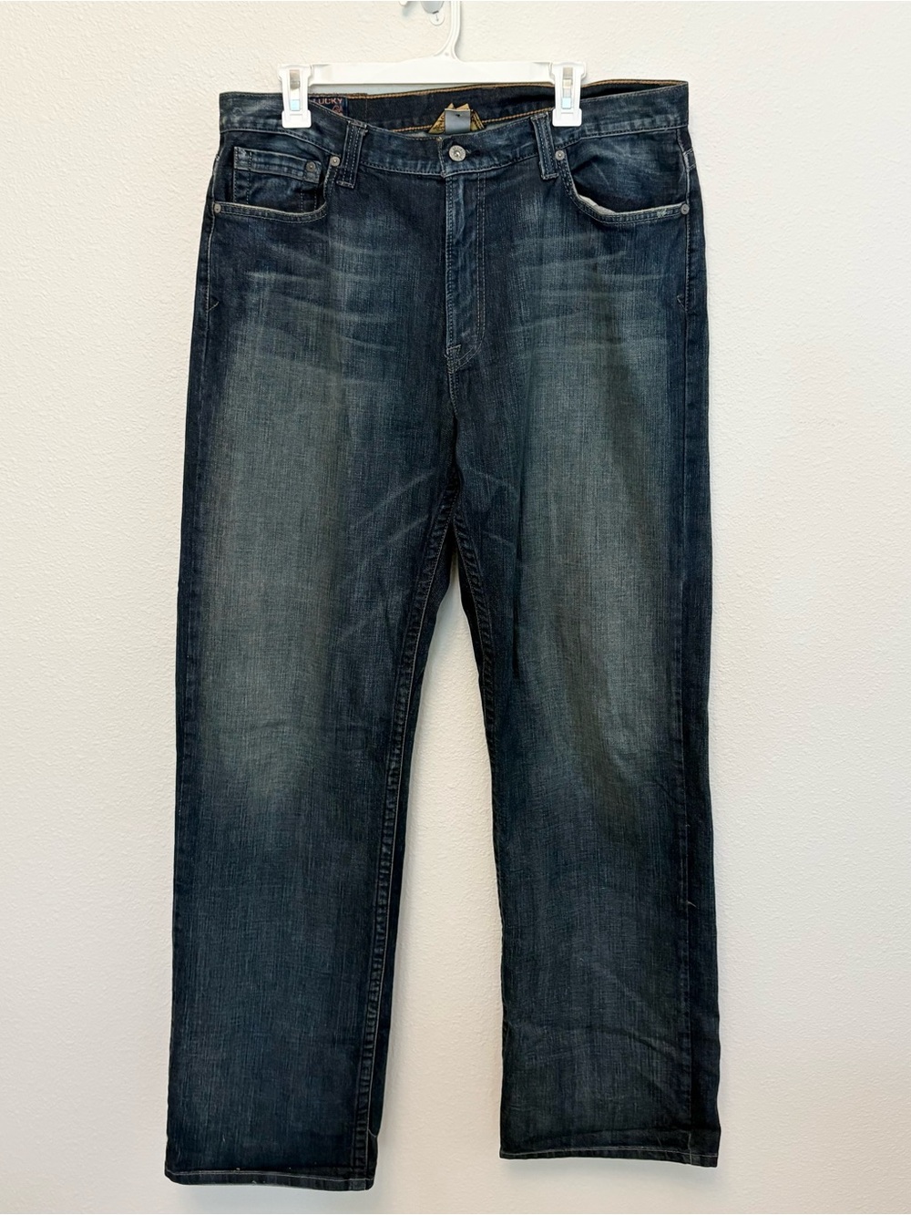 Lucky Brand Jeans Mens Size 36x35 Blue 181 Blade Relaxed Straight VTG Mexico